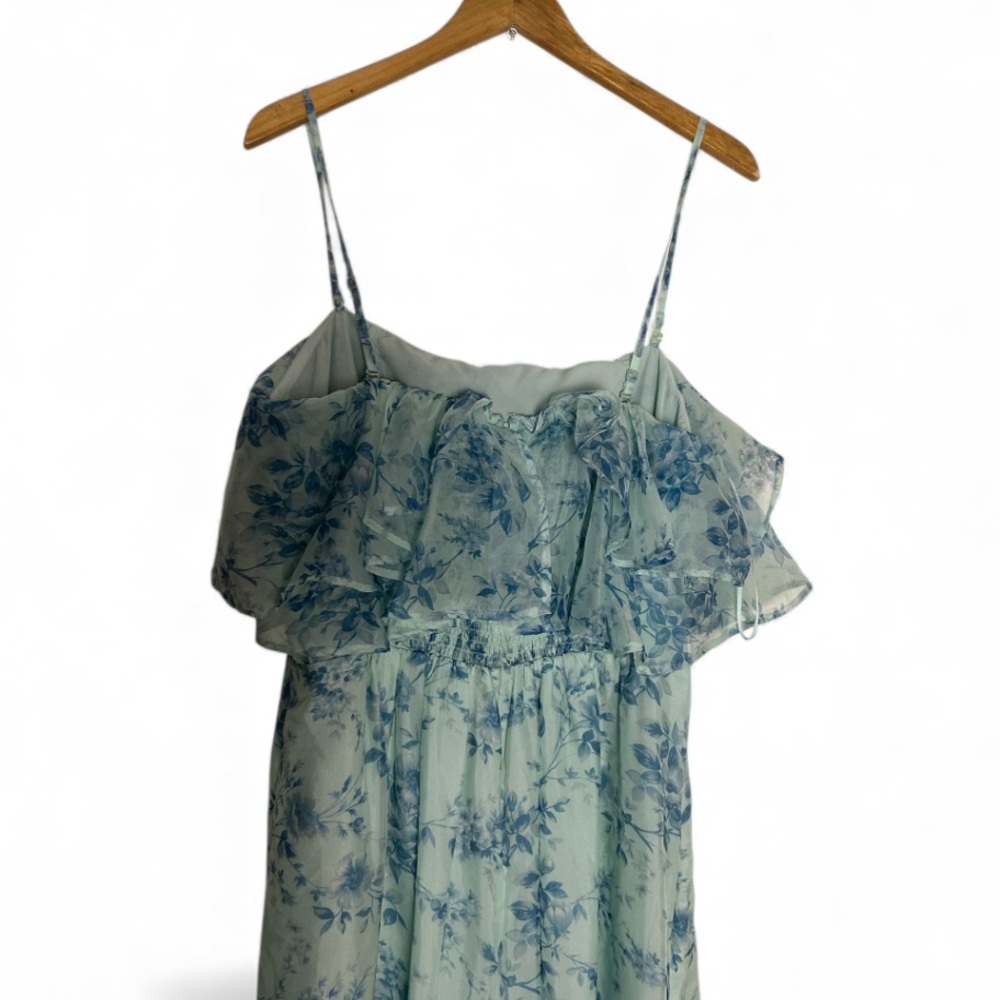 American Eagle Strapless Floral Ruffle Jumpsuit Size XL - Picture 5 of 8